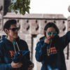 Hoodie azul "in dog we trust"